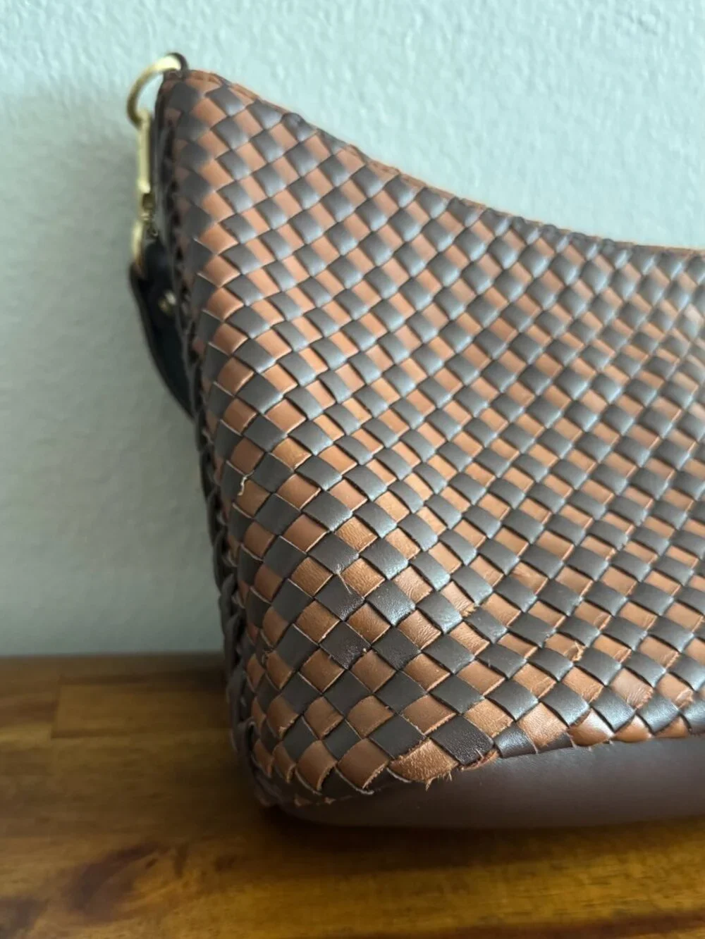 Juniper Small Hobo Shoulder Bag in Woven Leather - The Sak